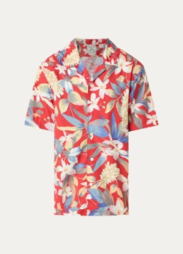 Levi's Heren Sunset Camp regular fit overhemd met bloemenprint in de kleur Vuurrood