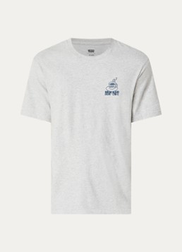 Levi's Heren T-shirt met logo- en backprint in de kleur Grijs