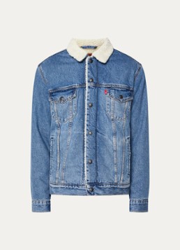 Levi's Heren Spijkerjas met details van teddy en borstzakken in de kleur Indigo