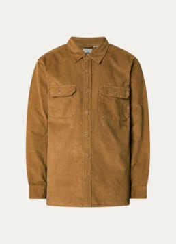 Levi's Heren Jackson regular fit overshirt van corduroy in de kleur Cognac