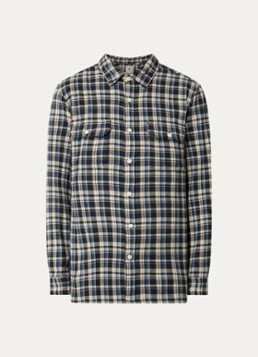 Levi's Heren Jackson overshirt met ruitdessin in de kleur Donkerblauw