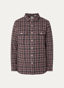Levi's Heren Overshirt met ruitdessin en borstzak in de kleur Donkerrood