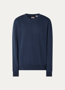 Levi's Heren Sweater met logoborduring in de kleur Donkerblauw