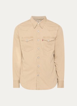 Levi's Heren Barstow overhemd met borstzakken in de kleur Camel