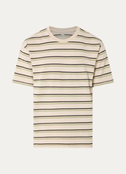 Levi's Heren T-shirt met streepprint in de kleur Beige