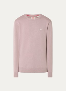 Levi's Heren Fijngebreide trui met logo in de kleur Oudroze