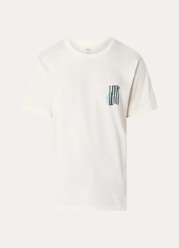 Levi's Heren Stillness T-shirt met logo- en backprint in de kleur Gebroken wit
