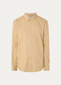 Levi's Heren Regular fit overhemd in linnenblend met logoborduring in de kleur Camel