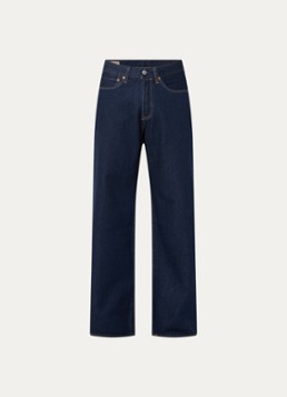 Levi's Heren 501 wide leg jeans met donkere wassing in de kleur Indigo