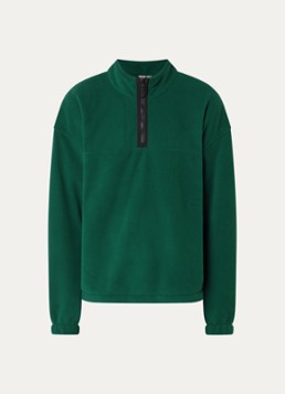 Levi's Heren Sweater van teddy met halve rits in de kleur Donkergroen