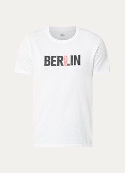 Levi's Heren T-shirt met print in de kleur Wit