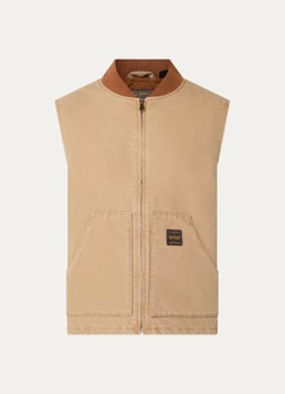 Levi's Heren Bodywarmer met steekzakken in de kleur Camel