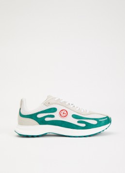 Casablanca Heren Stade sneaker met logo in de kleur Groen, maat: 40