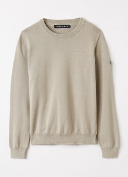 Airforce Jongens Fijngebreide pullover met logo in de kleur Khaki, maat: 164