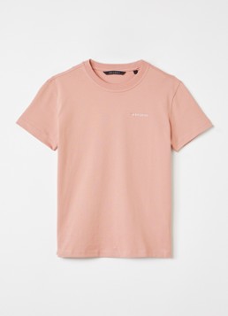Airforce Jongens T-shirt met logo in de kleur Zalmroze, maat: 10J=140