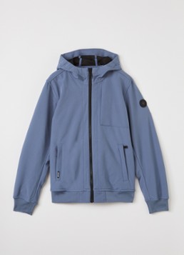Airforce Jongens Softshell jack met ritszakken en capuchon in de kleur Donkerblauw, maat: 6J=116