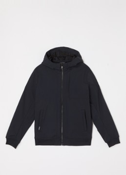 Airforce Jongens Softshell jack met ritszakken en capuchon in de kleur Donkerblauw, maat: 6J=116