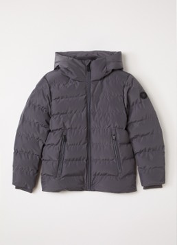 Airforce Jongens Robin puffer jack met capuchon in de kleur Grijs, maat: 176