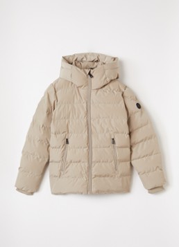 Airforce Jongens Robin puffer jack met capuchon in de kleur Beige, maat: 176