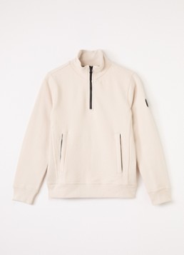 Airforce Sweater met opstaande kraag in de kleur Creme, maat: 152