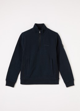 Airforce Sweater met opstaande kraag in de kleur Donkerblauw, maat: 164