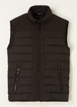 Airforce Jongens Gewatteerde bodywarmer met steekzakken in de kleur Zwart, maat: 176