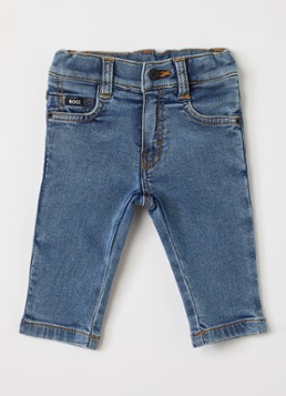 BOSS Meisjes Straight leg jeans met steekzakken in de kleur Indigo, maat: 98