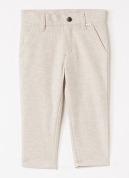 BOSS Meisjes Slim fit broek van flanel in de kleur Beige, maat: 74