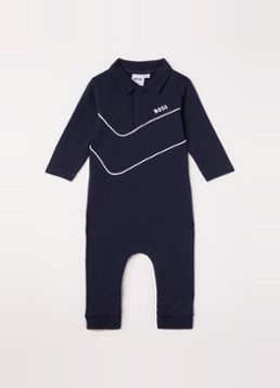 BOSS Meisjes Babypak met polokraag in de kleur Donkerblauw, maat: 56