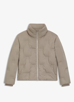 HUGO Dames Farinella-3 puffer jack van waterafstotend materiaal in de kleur Beige