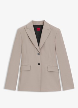 HUGO Dames Asmalla blazer met klepzakken in de kleur Beige