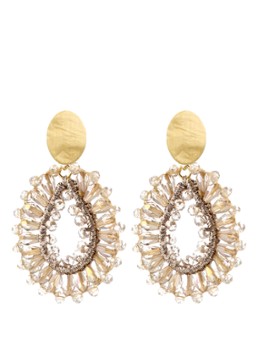 LOTT. Gioielli Dames Silk Drop Crystal oorstekers met kralen