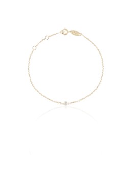 LOTT. Gioielli Dames One Diamond armband verguld in de kleur Goud, maat: OS