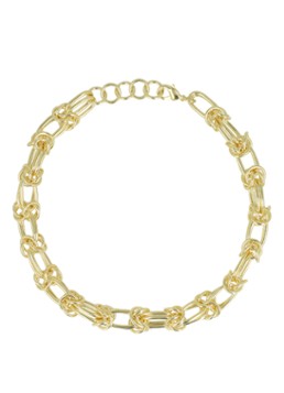 LOTT. Gioielli Dames Knotted Link ketting verguld in de kleur Goud, maat: OS