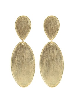 LOTT. Gioielli Dames Charity Stone Shape Oval oorstekers verguld in de kleur Goud, maat: OS