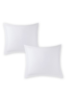 De Bijenkorf Home kussensloop van katoensatijn 400TC in 2-pack Wit - Deal