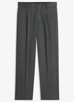 HUGO Heren Straight fit pantalon met structuur in de kleur Donkergrijs
