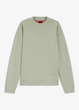 HUGO Heren Sweater met logo in de kleur Light/Pastel Green-337 / Groen