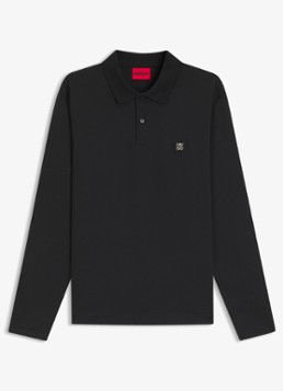 HUGO Heren Polo met logo in de kleur Zwart