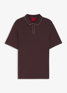 HUGO Heren Regular fit polo met logo in de kleur Bruin