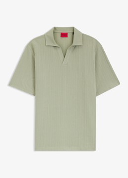 HUGO Heren Dalibo polo met logoborduring in de kleur Light/Pastel Green-337 / Groen