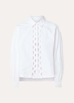 Alchemist Dames Eva blouse met opengewerkt dessin in de kleur Wit