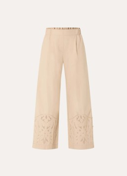 Alchemist Dames Moonflower high waist loose fit pantalon met broderie in de kleur Beige