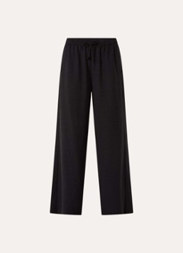 Alchemist Dames Sammy mid waist loose fit pantalon in linnenblend met steekzakken in de kleur Zwart