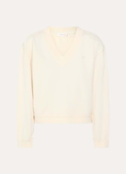 Alchemist Dames Gaia sweater met V-hals en logoborduring in de kleur Creme