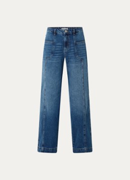 Alchemist Dames Lori high waist wide fit jeans met medium wassing in de kleur