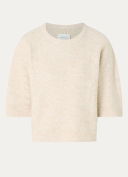 Alchemist Dames Misty ribgebreide trui met pailletten in de kleur Creme