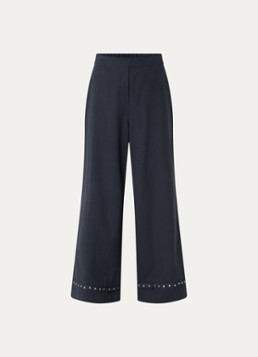 Alchemist Dames High waist wide fit palazzo broek van denim in de kleur Donkerblauw