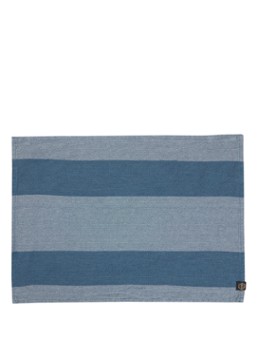 Haomy Santa Cruz servet met streepprint in linnenblend 35 x 48 cm Blauw - Deal