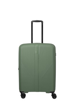 Travelite koffer Air Stripe vergrootbare spinner 66 cm Groen - Deal